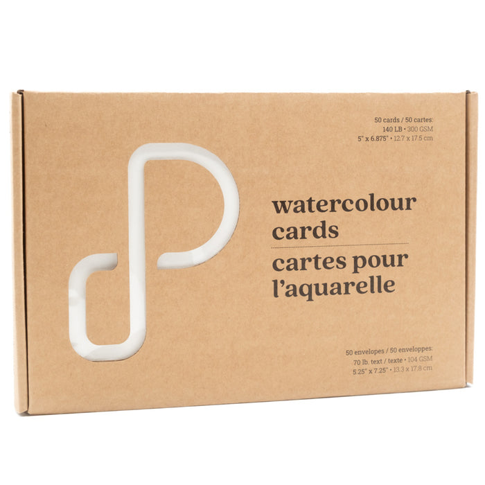 Prism Studio - Watercolour Cards - 5" x 6.875" (50 Cards + 50 Envelopes). 50 blank watercolour cards. Available at Embellish Away in Bowmanville Ontario Canada.