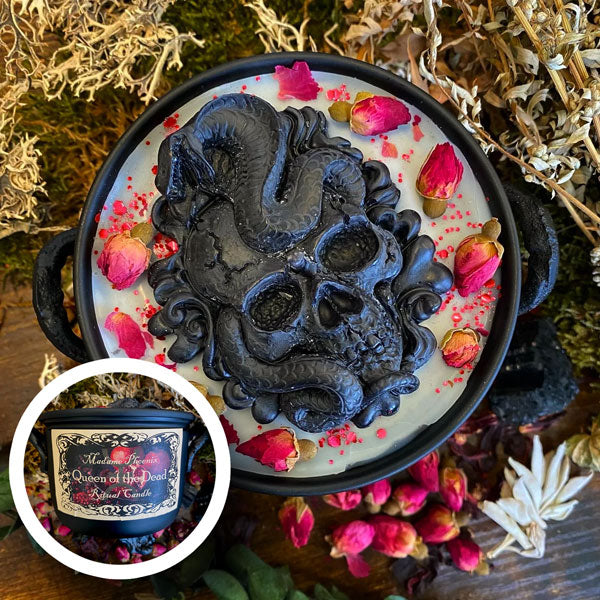 Queen of the Dead Cauldron Spell Candle