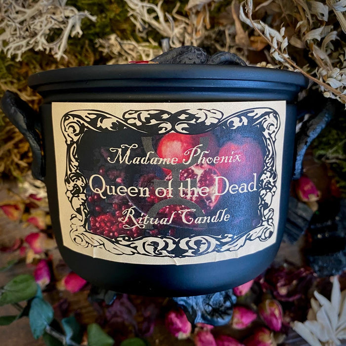Queen of the Dead Cauldron Spell Candle