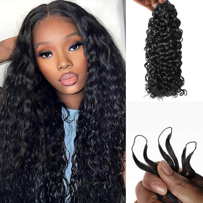 one pack crochet braid black hair extensions