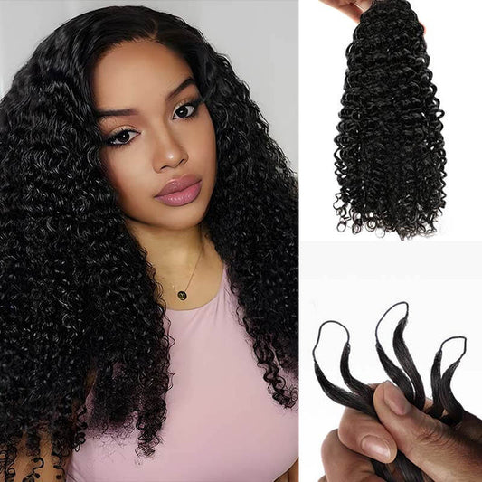 kinky curly crochet braiding hair human hair black extensions