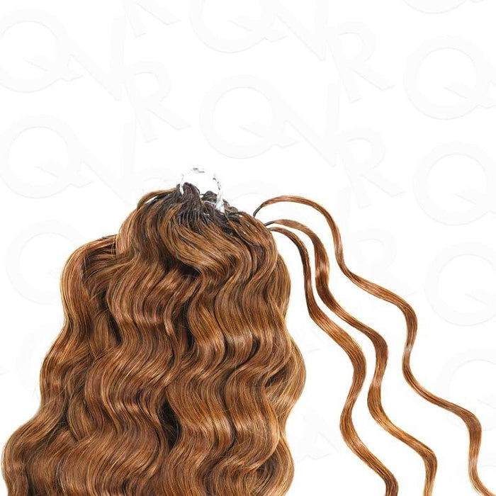 machine made human hair crochet hair in feathered waves