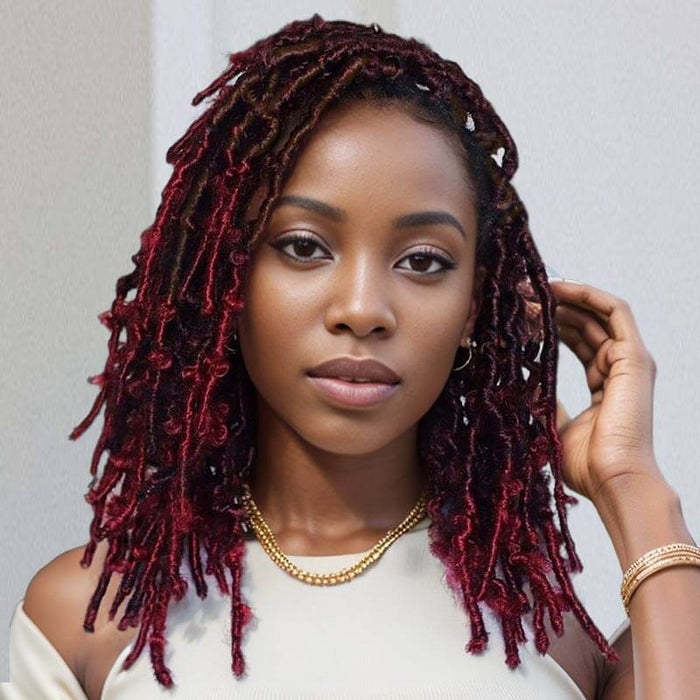 red color afro kinky bulk hum hair for brading dreadlocks