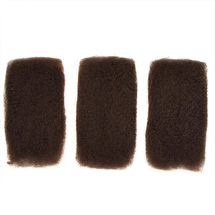 dark brown 3 packs afro kinky bulk human hair