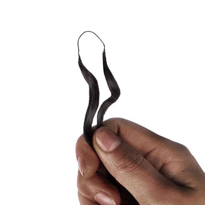 black wavy human hair crochet extensions