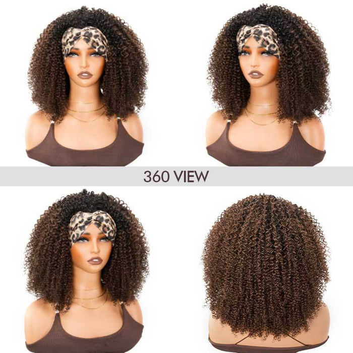 kinky curly human hair wigs, half wigs easy to install