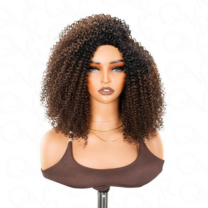 half wigs with 100% human hair, can be side part for natural look