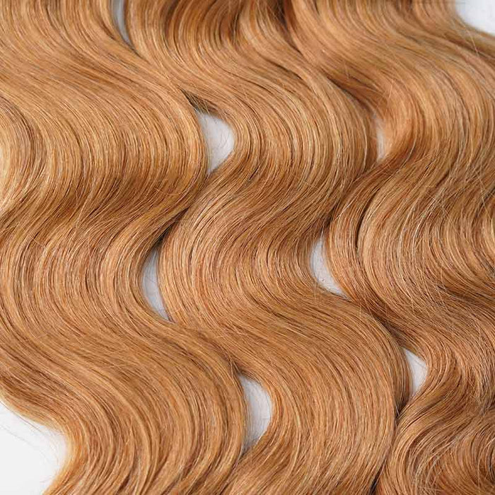 body wave textured honey blonde crochet human hair