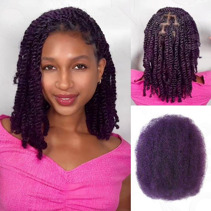 Mix #1B/Purple / 3 Packs (Full Head) / 10''