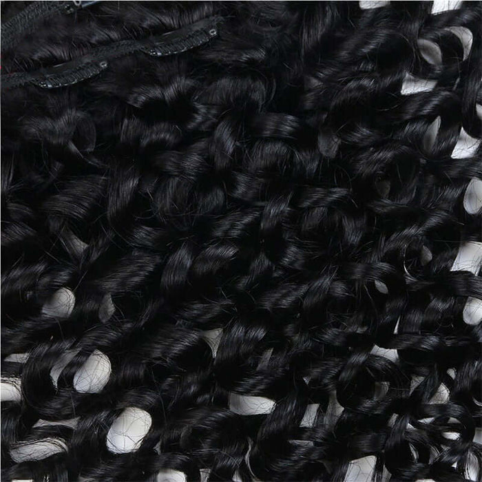 jerry curly human hair clip in hair extensions