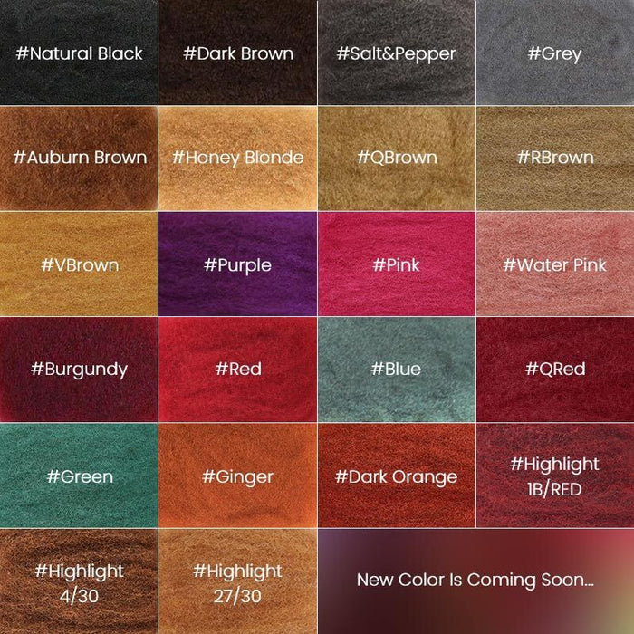 afro kinky bulk hair color chart