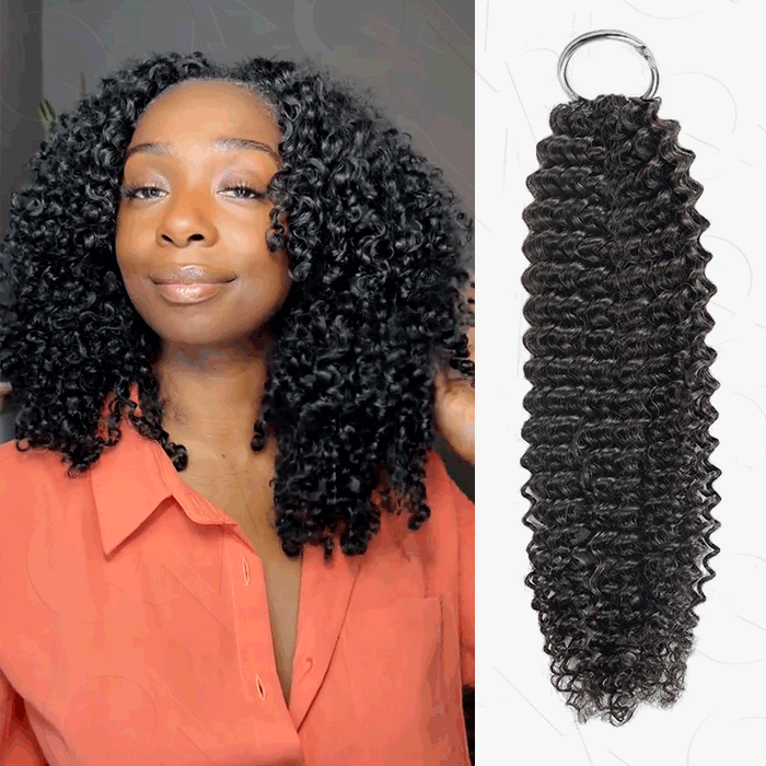 qvr hair small kinky curly crochet human hair