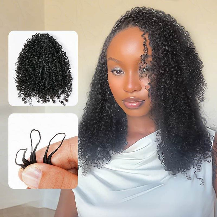 Natural Black#1B / Burmese Kinky Curly / 14''
