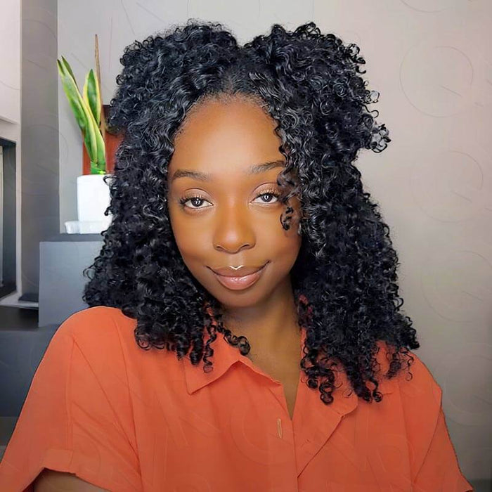 lightweight human hair crochet hair 3 pack for 4c hair