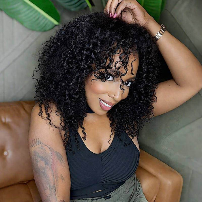 small kinky curly crochet braids black color