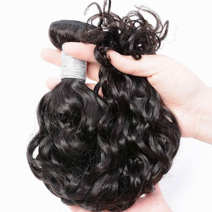 natural black water wave human hair weave 1 bundle