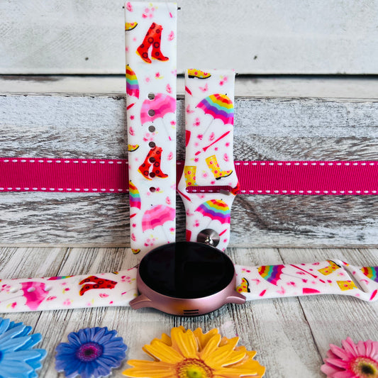 Rainy Days Print Silicone Band For Samsung Watch