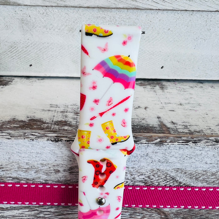 Rainy Days Print Silicone Band For Samsung Watch