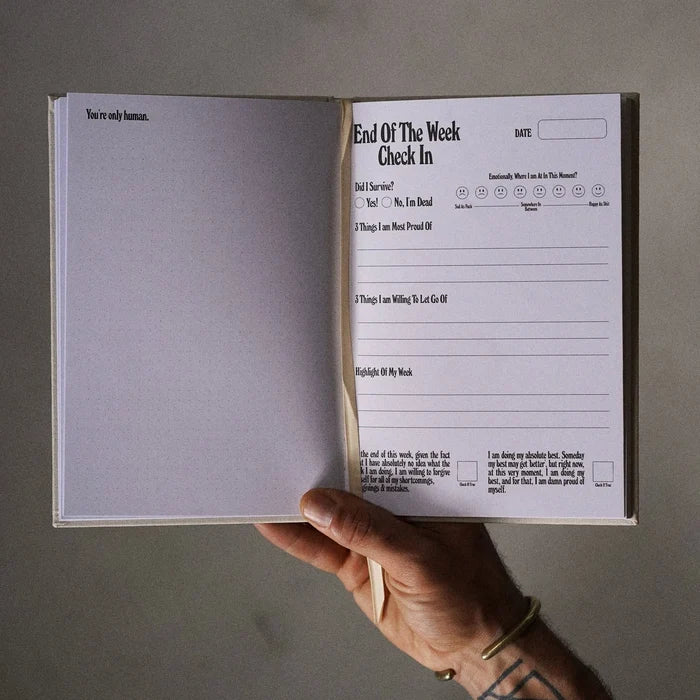 Real Fun Wow! - Linen Bound Journal - La Lovely Vintage