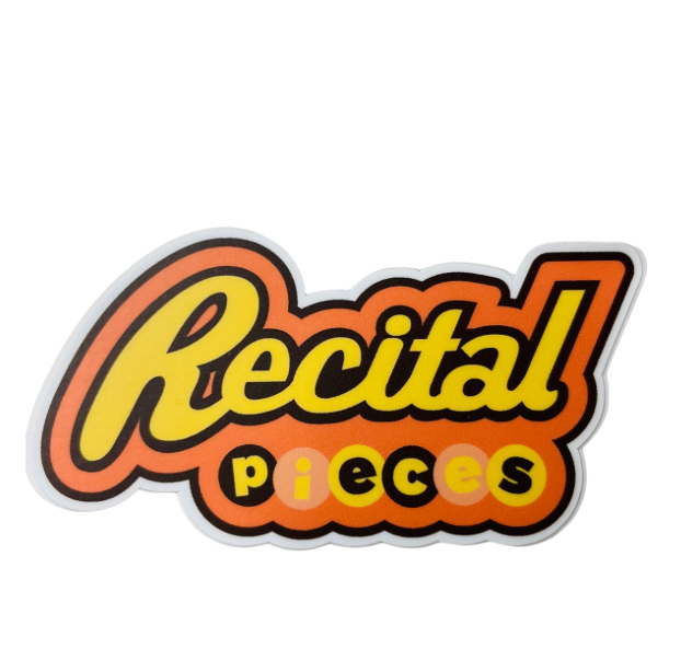 Recital Pieces Vinyl Sticker Retro Dance Sticker, 3" x 1.5"