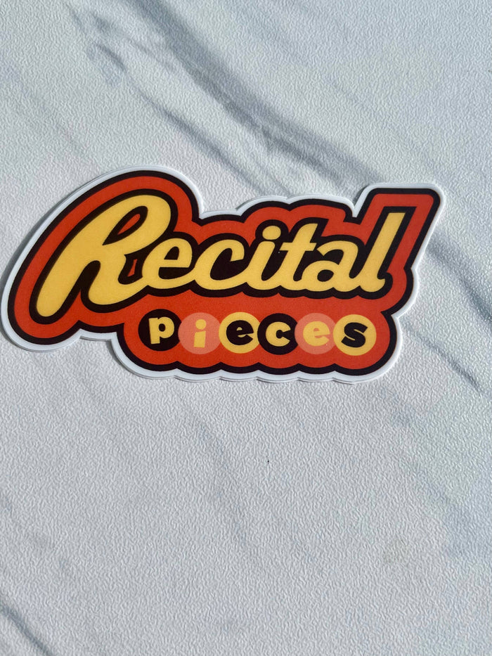 Recital Pieces Vinyl Sticker Retro Dance Sticker, 3" x 1.5"