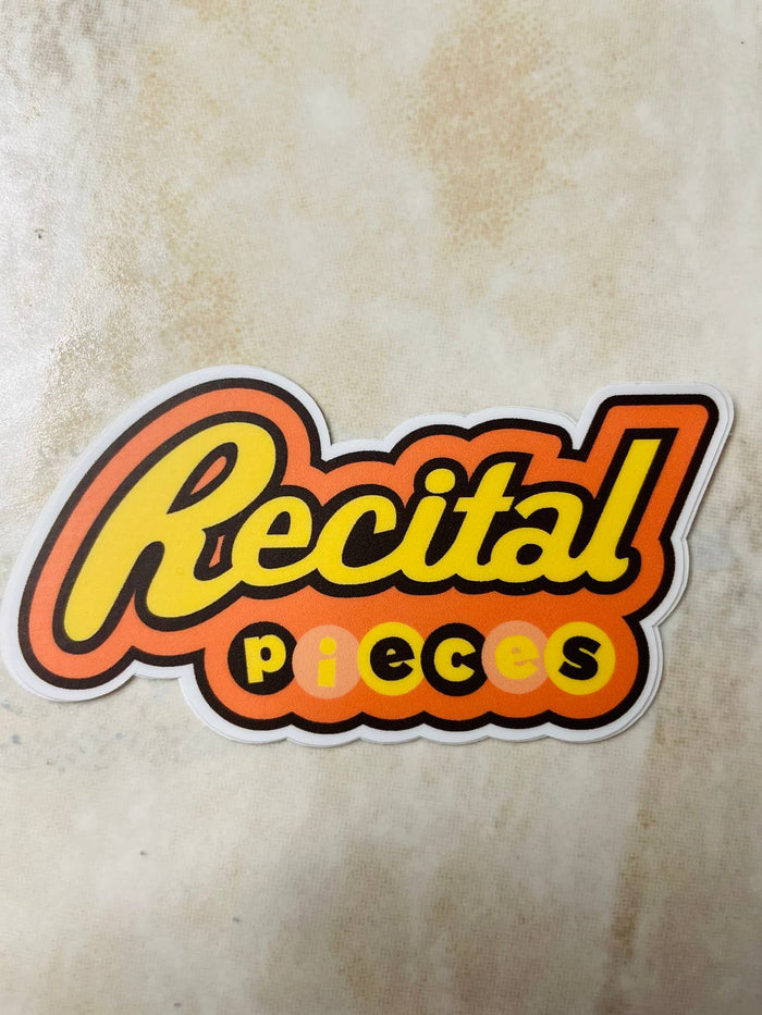 Recital Pieces Vinyl Sticker Retro Dance Sticker, 3" x 1.5"