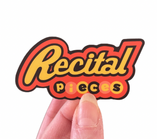Recital Pieces Vinyl Sticker Retro Dance Sticker, 3" x 1.5"