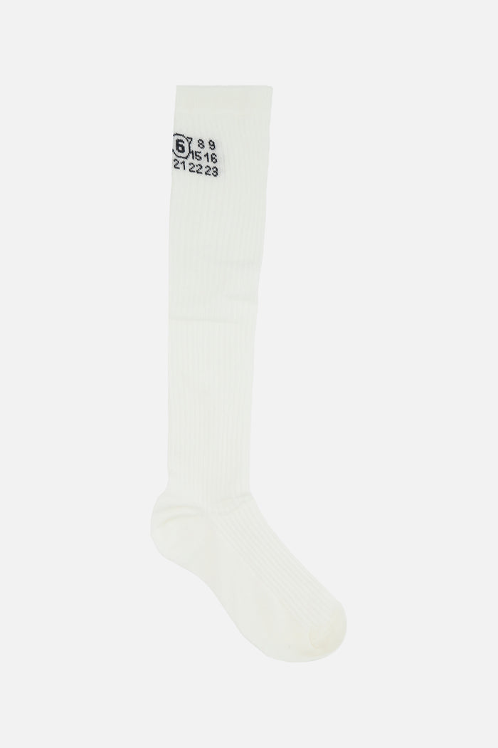 rib cotton long socks