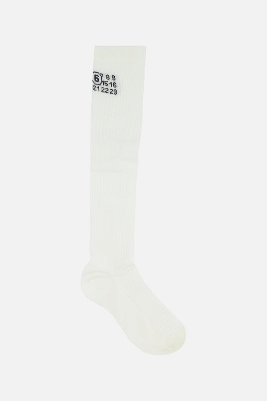 rib cotton long socks