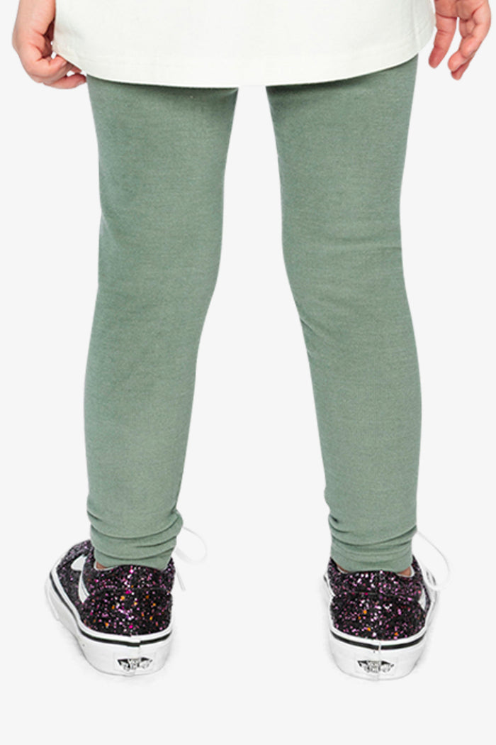 Rib Leggings Green Printed Green-3