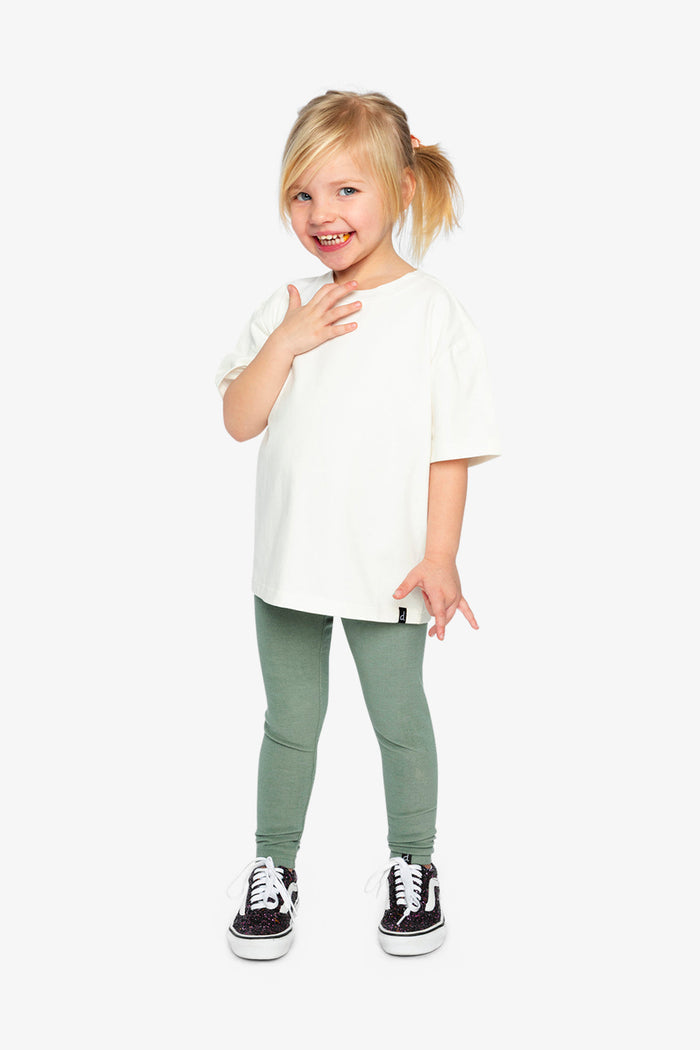 Rib Leggings Green Printed Green-4