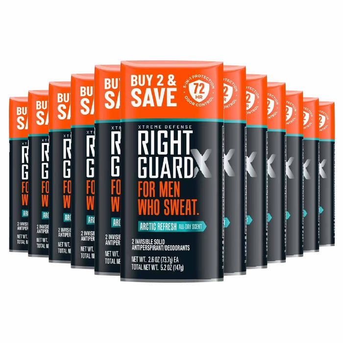 Right Guard - Xtreme Defense, Antiperspirant Deodorant, Twin Pack, Arctic Refresh - 2.6 oz - 6 Pack