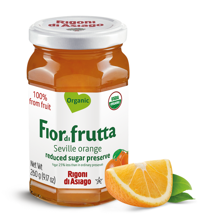 RIGONI DI ASIGO Seville Orange Organic Fruit Spread Glass Jar 250 gr