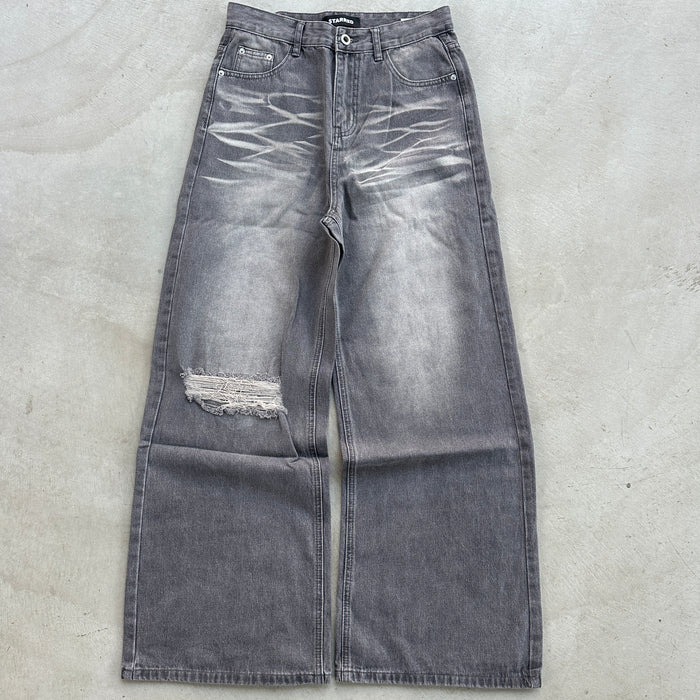 Ripped Grey Denim