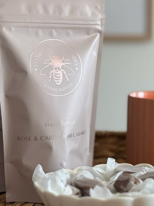 Rose & Cardamom Caramels 120g | Little B Confectionery - Magnolia Lane co. Home + Garden + Gift