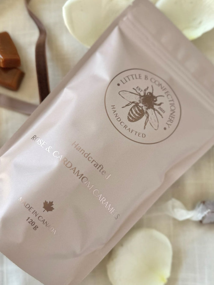 Rose & Cardamom Caramels 120g | Little B Confectionery - Magnolia Lane co. Home + Garden + Gift