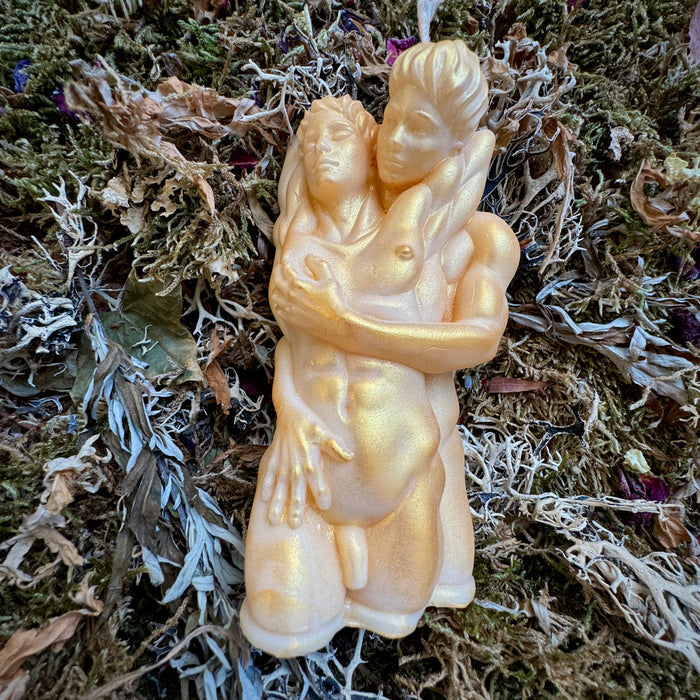 Same Sex Couple Men Gay Love Spell Shaped Candle