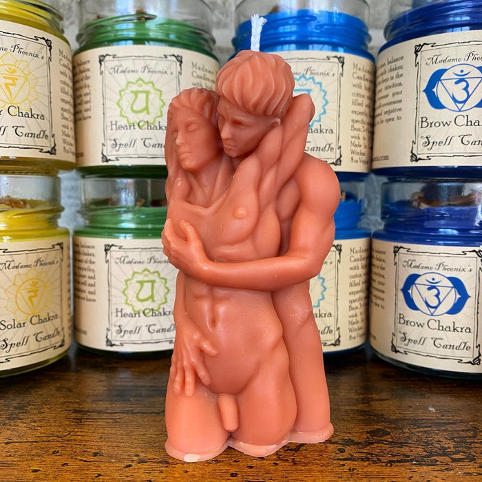 Same Sex Couple Men Gay Love Spell Shaped Candle