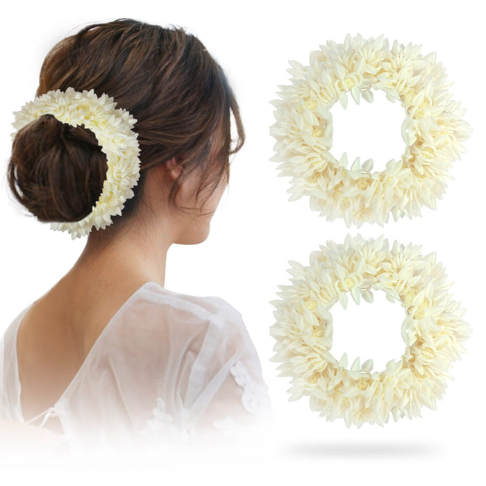 SANAS Artificial Scented Mogra Gajra for Hair 2 Pcs
