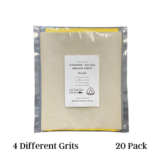 Sand Paper Pack of 20 Multiple Grades 180, 240, 320, 400 Non Clog Hobby Pack