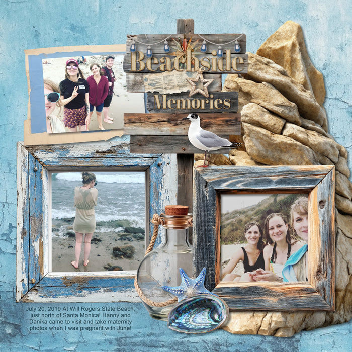 Peaceful and calm, these coastal inspired embellishments, papers, and alpha set by Lucky Girl Creative digital art will add a warm touch to all your digital scrapbooking pages. Perfect for beach vacations, sailing and fishing adventures, trips to the seaside, ocean adventures, and even the aquarium with delightful sea life. Embellishments include seagull, crab, crab trap, puffer fish, fish, otter, sea slug, seahorse, seal, shark, whale, beach chair, lounge chair, beach, ocean, coast, sea, coastal, decor