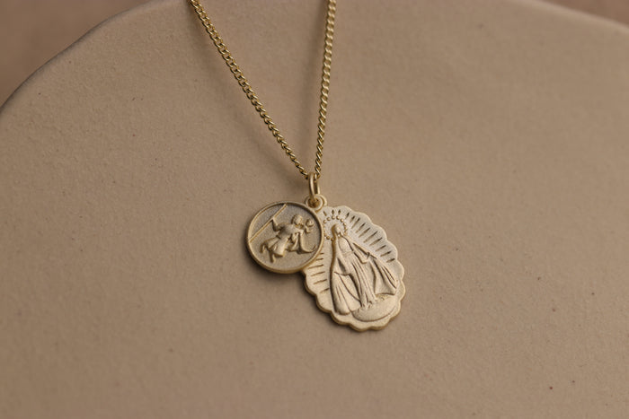 Santa Maria Mother Mary Necklace By La Lovely - La Lovely Vintage