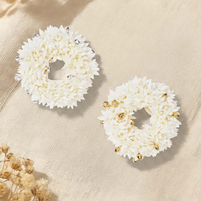Traditional scented gajra scrunchie reimagined with gold and silver ghungroo details for celebrations
