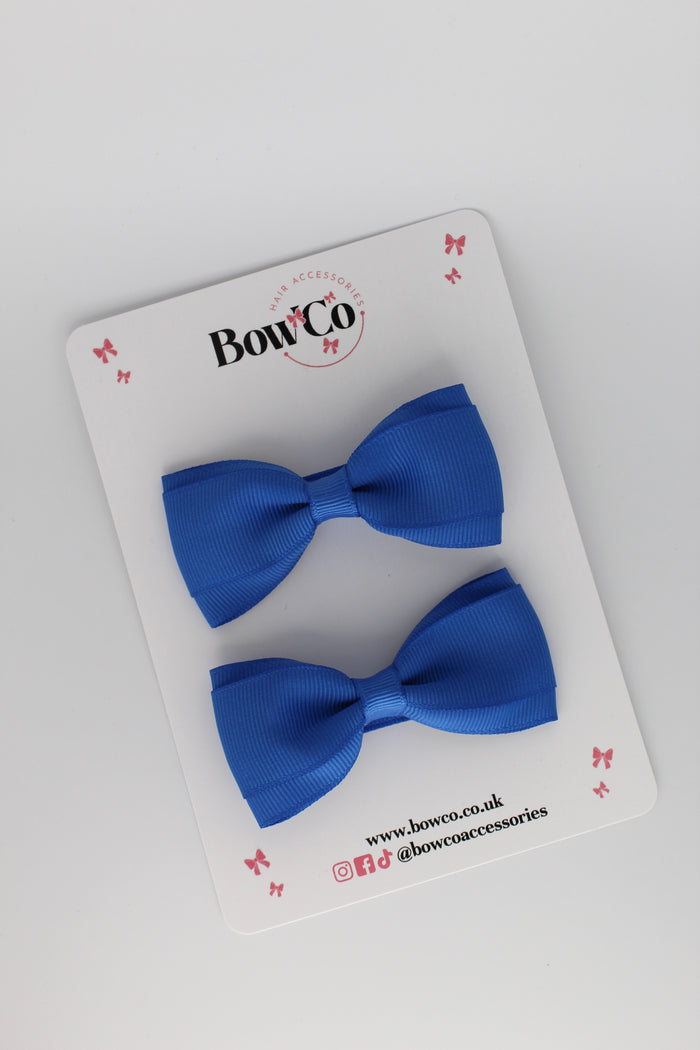 School Bows Royal Blue - Tuxedo Bow Set - Clip