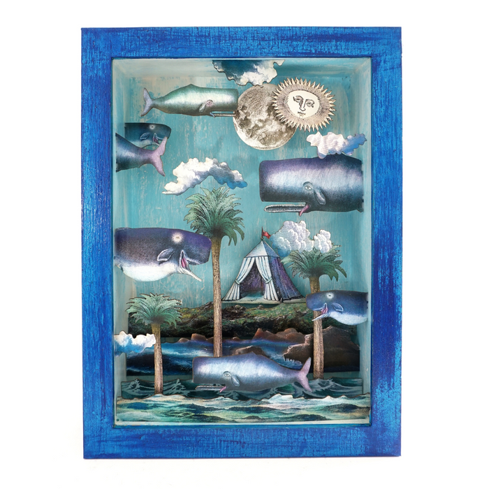 Scott Lyon Whales Shadow Box