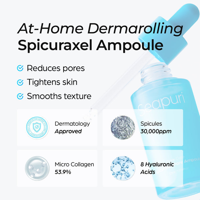 Seapuri Spicuraxel Pore Erasing Ampoule | Spicules + Collagen | Pore Tightening & Firming 30ml