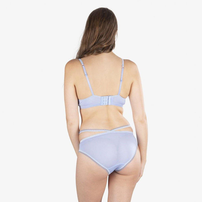 Serenity Lace Organic Cotton and Silk Bralette, back view (2) – Juliemay Lingerie
