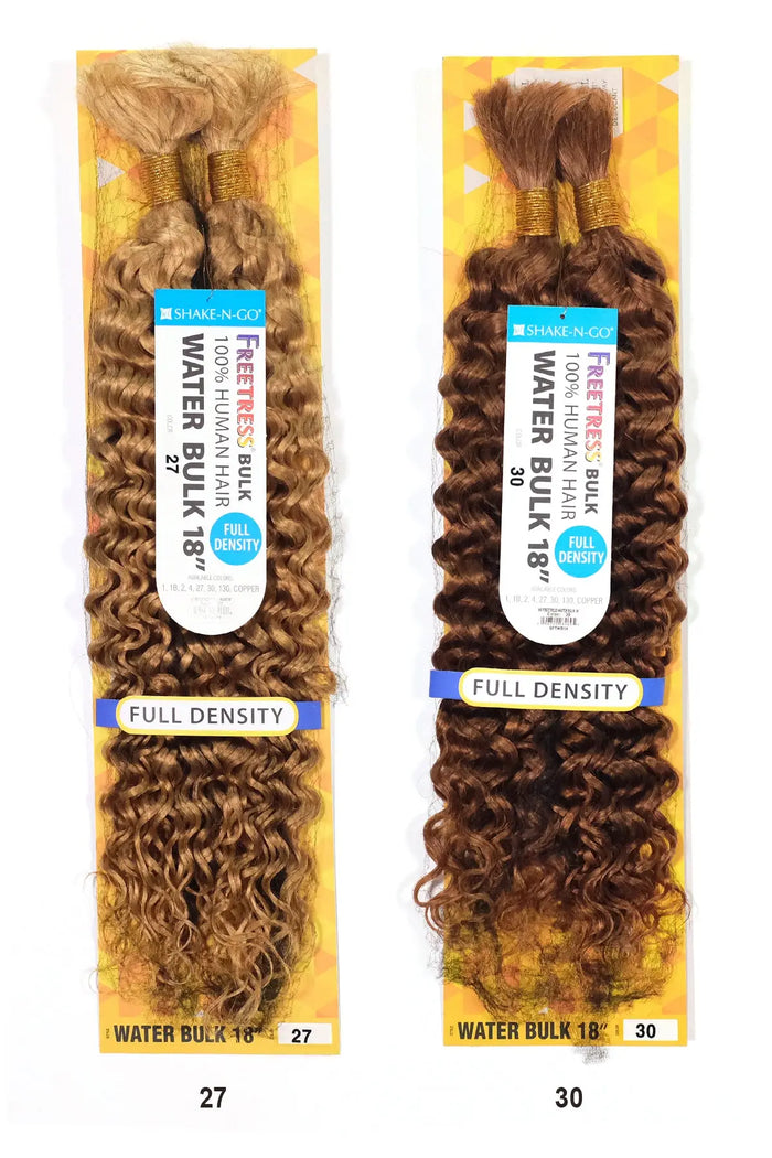 SHAKE N GO FREETRESS 100% HUMAN HAIR WATER BULK 18" SHAKE N GO