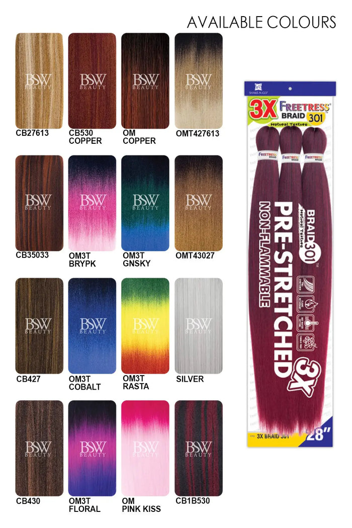 SHAKE N GO FREETRESS-BRAID 301 3X 28" - BSW BEAUTY CANADA