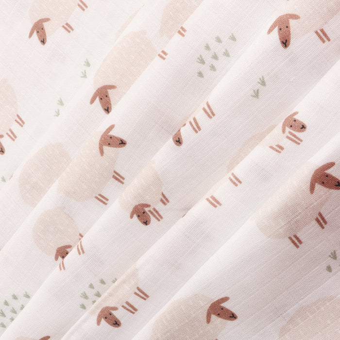 Sheep Baby Swaddle Blanket (Organic Muslin)